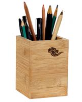 Wooden Pen Case Box Desk Storage Box Pencil Holders 8x8x11CM
