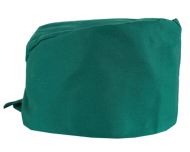 Adjustable Tie Back Cotton Scrub Cap Nurse Hat Medical Doctor Cap(Dark Green)
