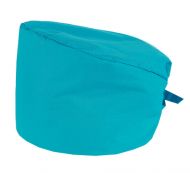 Adjustable Tie Back Cotton Scrub Cap Nurse Hat Medical Doctor Cap(Lake Blue)