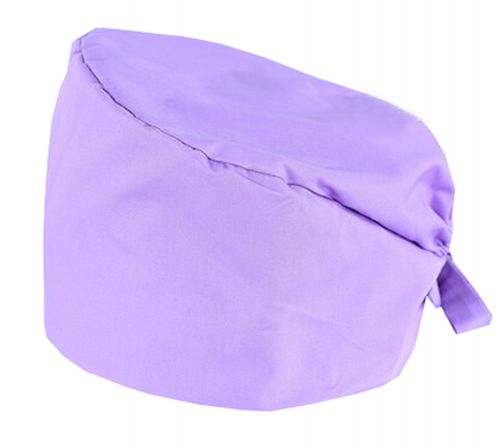 Adjustable Tie Back Cotton Scrub Cap Nurse Hat Medical Doctor Cap(Purple)