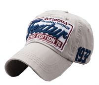 Adjustable Unisex Cool Baseball Cap Summer Hat Cotton Free Size(Light Grey)