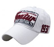 Adjustable Unisex Cool Baseball Cap Summer Hat Cotton Free Size(White)
