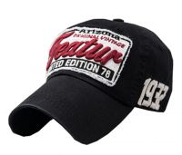 Adjustable Unisex Cool Baseball Cap Summer Hat Cotton Free Size(Black)