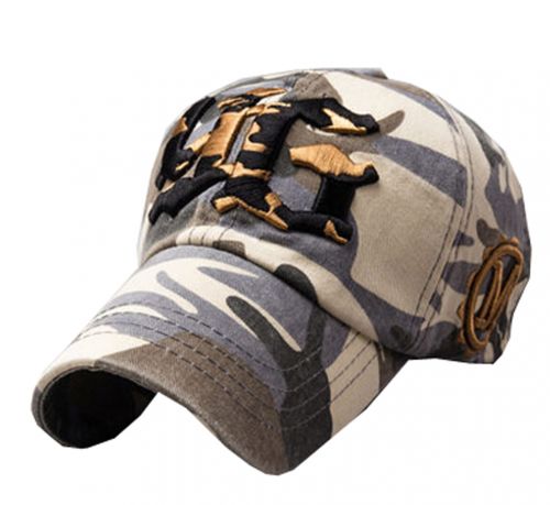 Outdoor Adjustable Unisex Cool Baseball Cap Summer Hat Cotton Free Size(Grey)