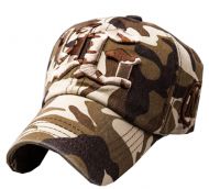 Outdoor Adjustable Unisex Cool Baseball Cap Summer Hat Cotton Free Size(Brown)