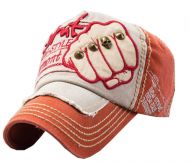 Fashion Adjustable Unisex Cool Baseball Cap Summer Hat Cotton Free Size(Orange)