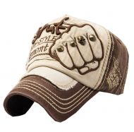 Fashion Adjustable Unisex Cool Baseball Cap Summer Hat Cotton Free Size(Brown)