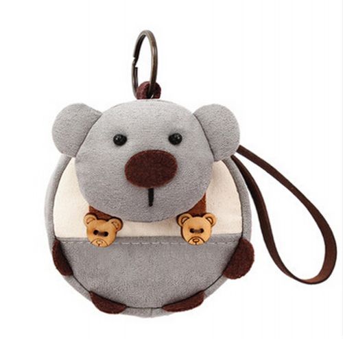 [Bear]Small Pocket Purse Animal Case Zipper Pouch Wallet Bag 3.94
